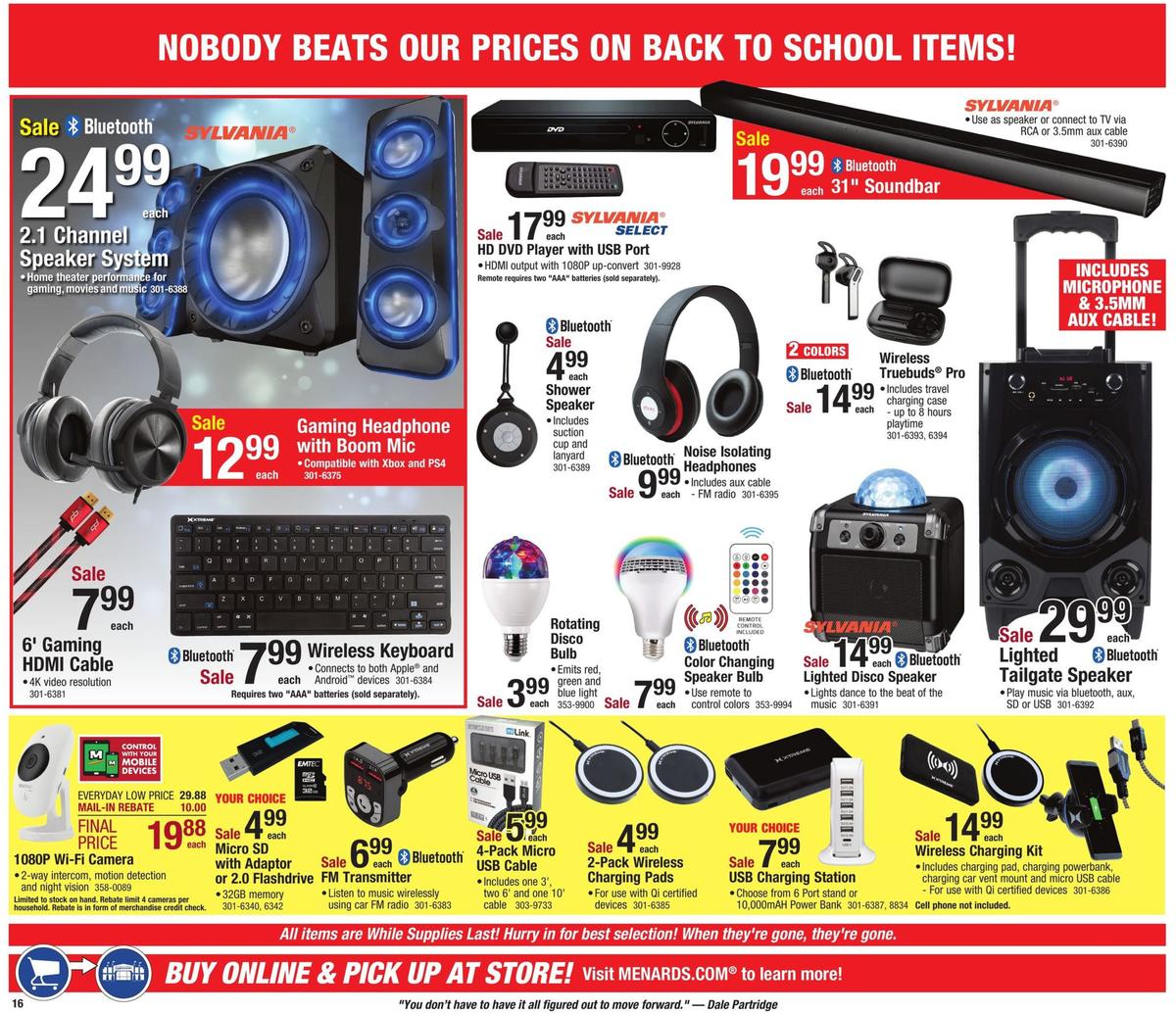 Menards Red Hot Sale Weekly Ad from July 21