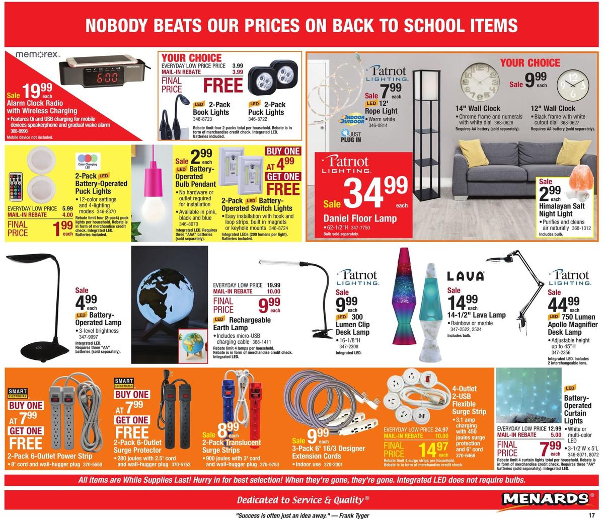 Menards Red Hot Sale Weekly Ad from July 21