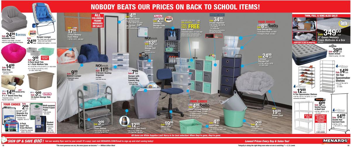 Menards Red Hot Sale Weekly Ad from July 21