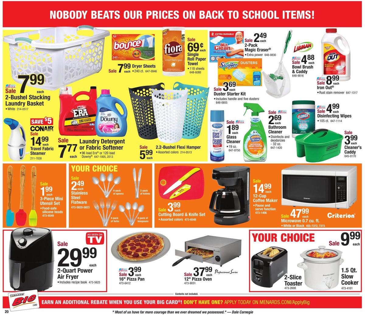 Menards Red Hot Sale Weekly Ad from July 21