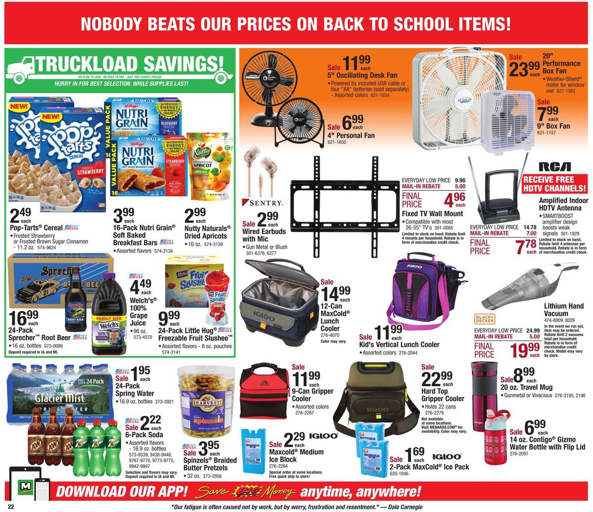 Menards Red Hot Sale Weekly Ad from July 21