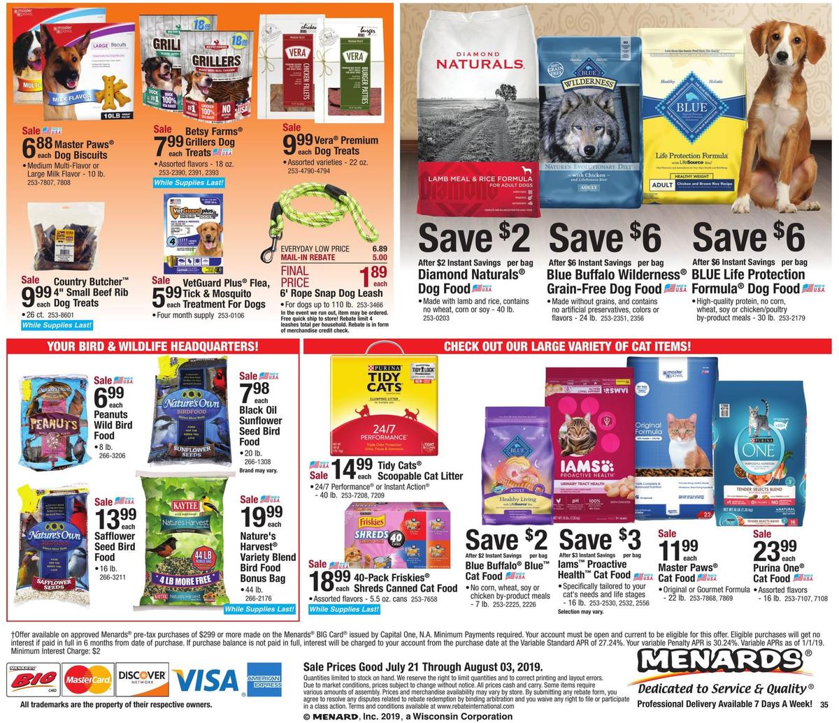 Menards Red Hot Sale Weekly Ad from July 21