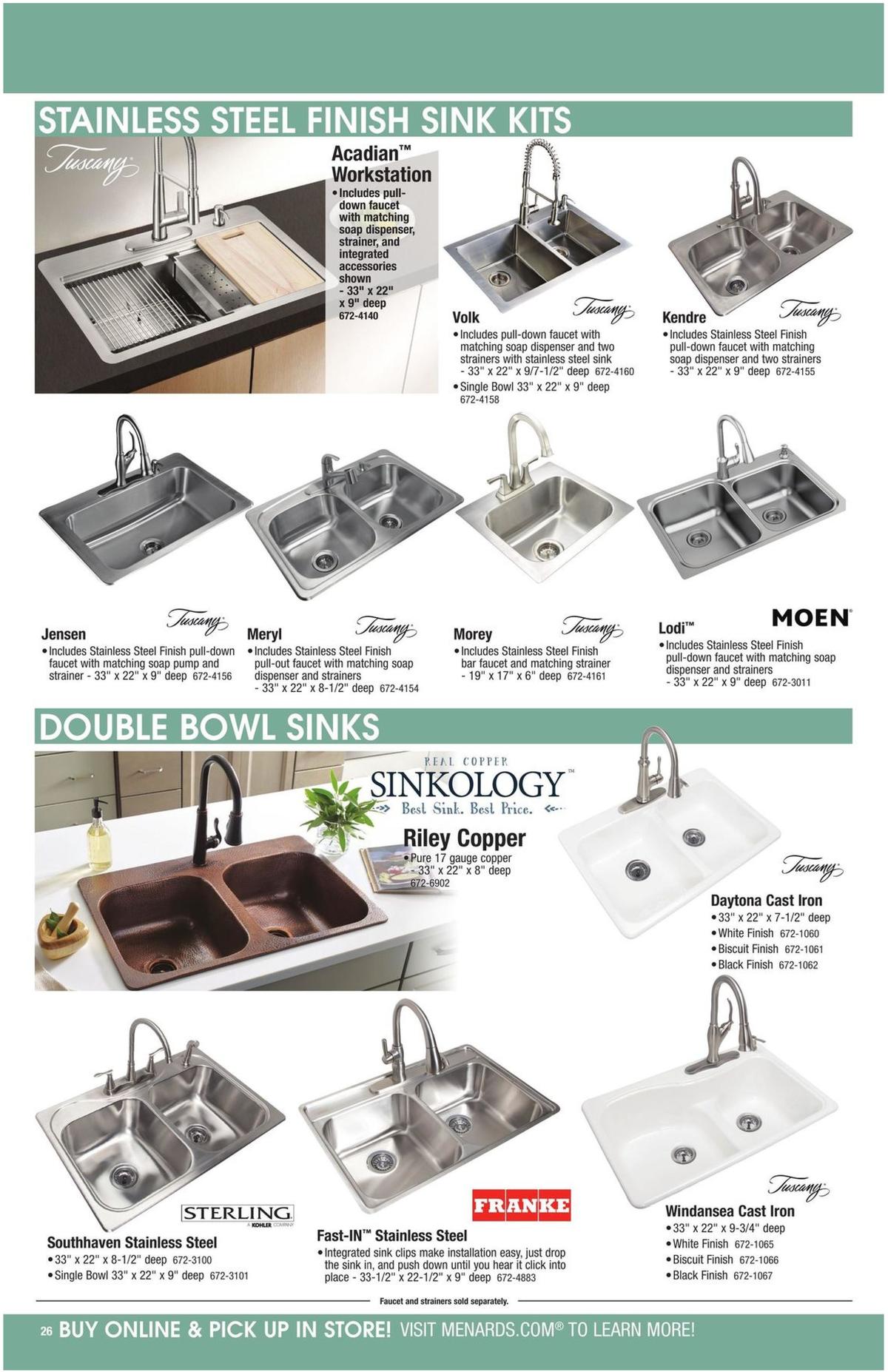 Menards Kitchen & Appliance Catalog Weekly Ad from August 25