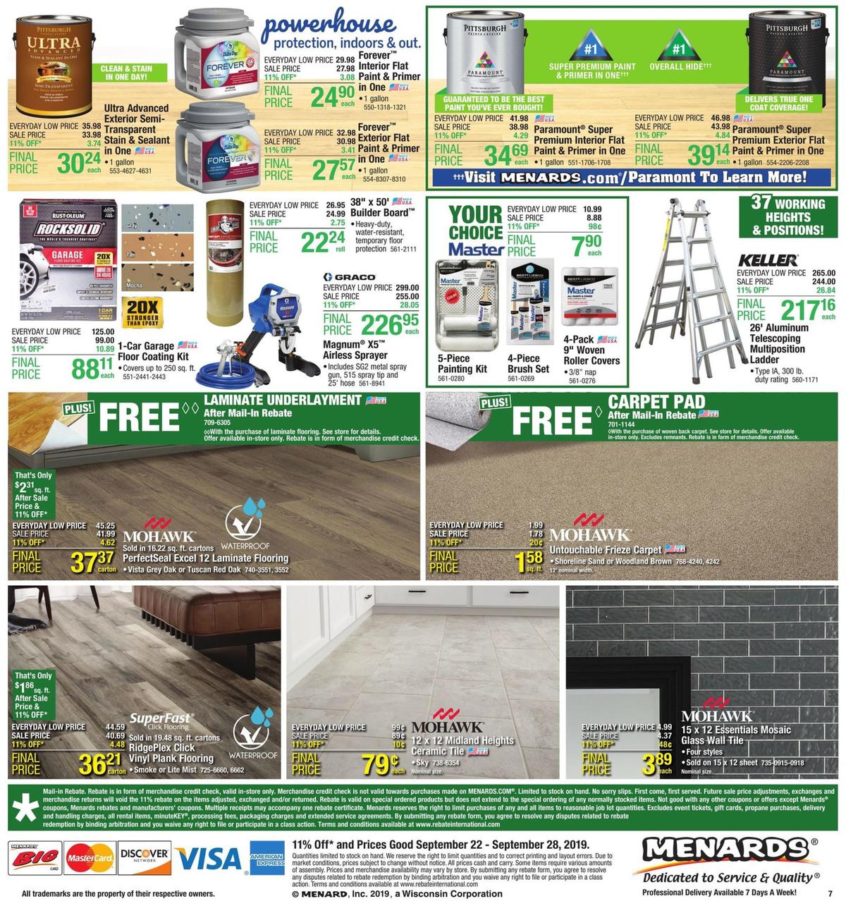 Menards Weekly Ad from September 22