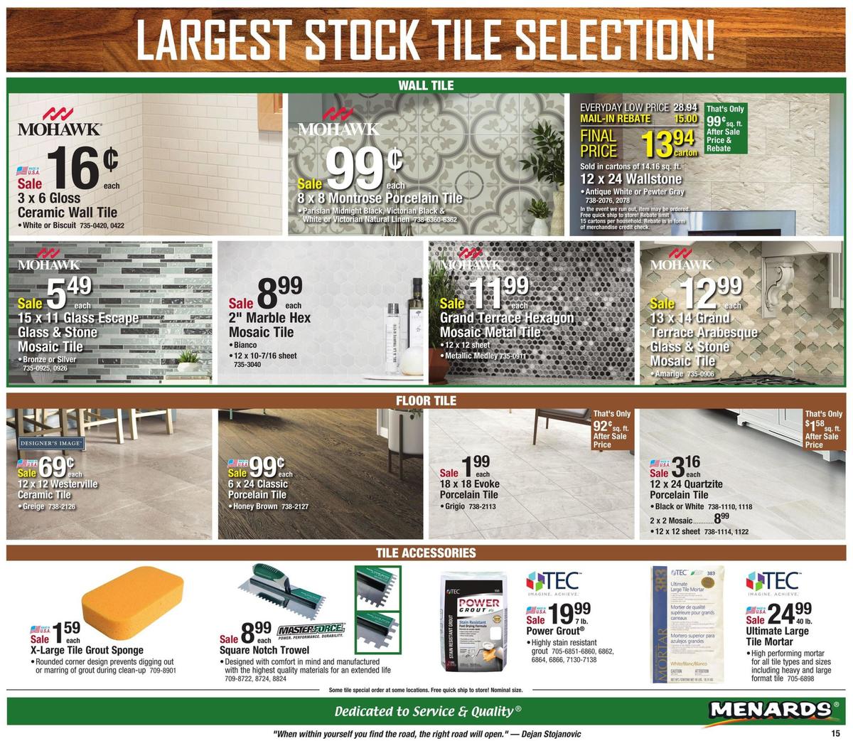 Menards Weekly Ad from October 27