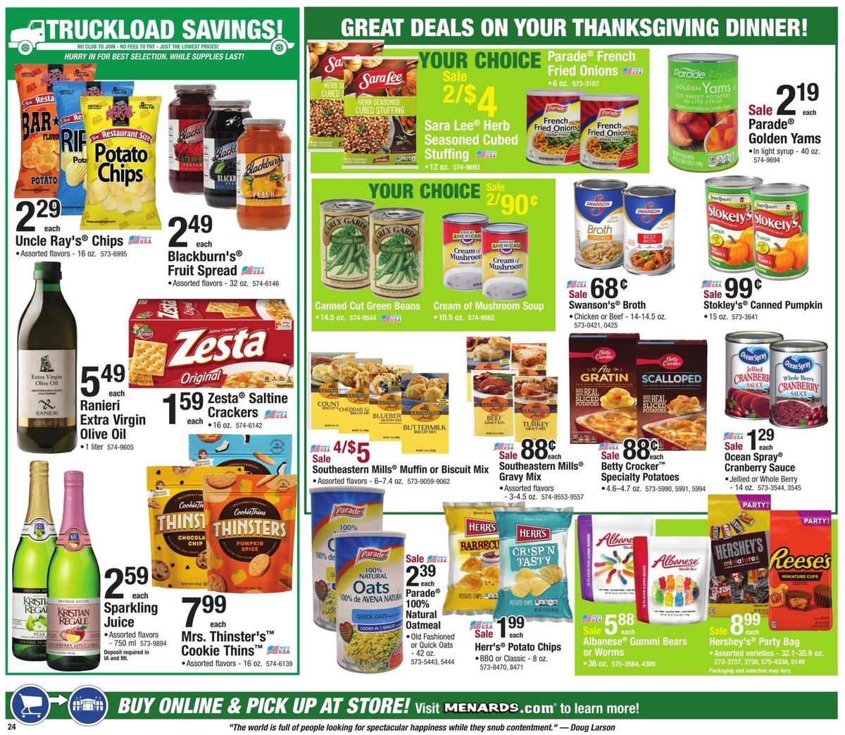 Menards Weekly Ad from October 27