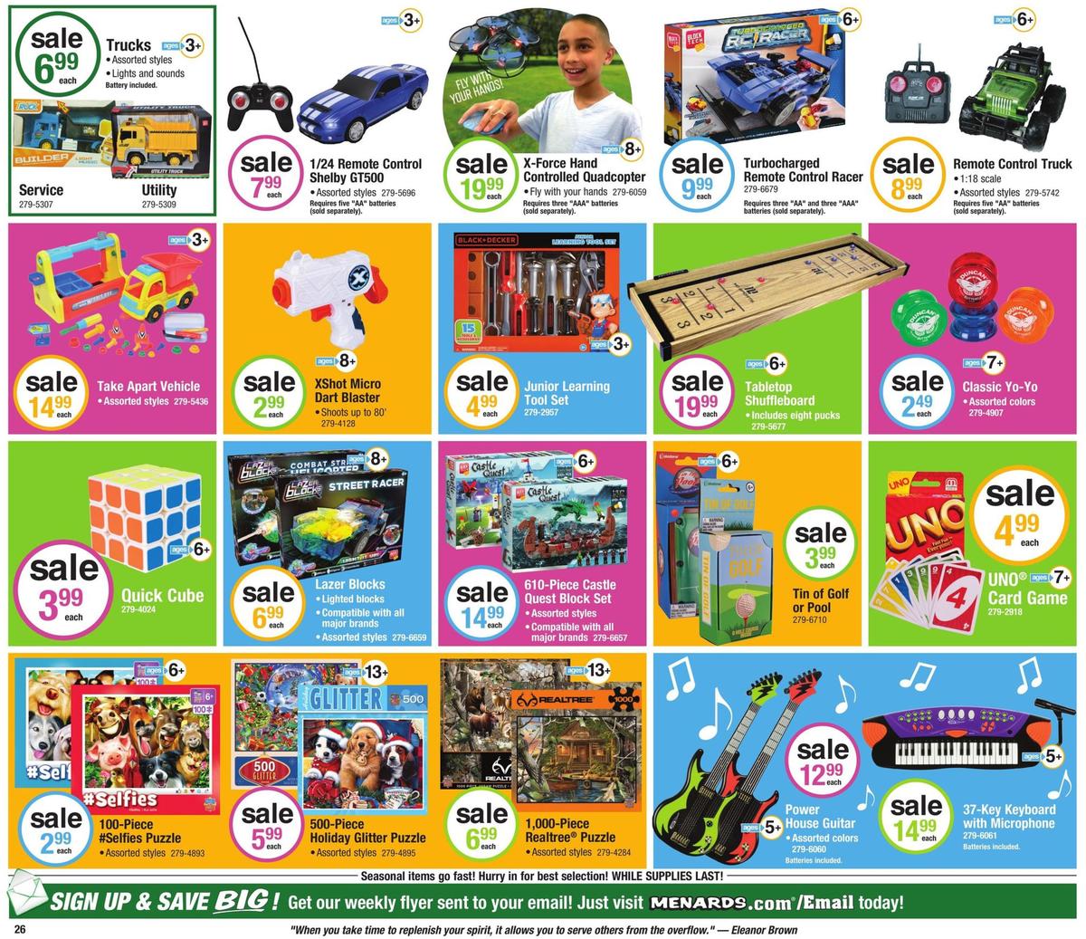 Menards Weekly Ad from October 27