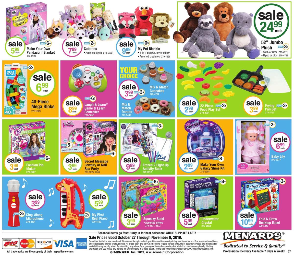 Menards Weekly Ad from October 27