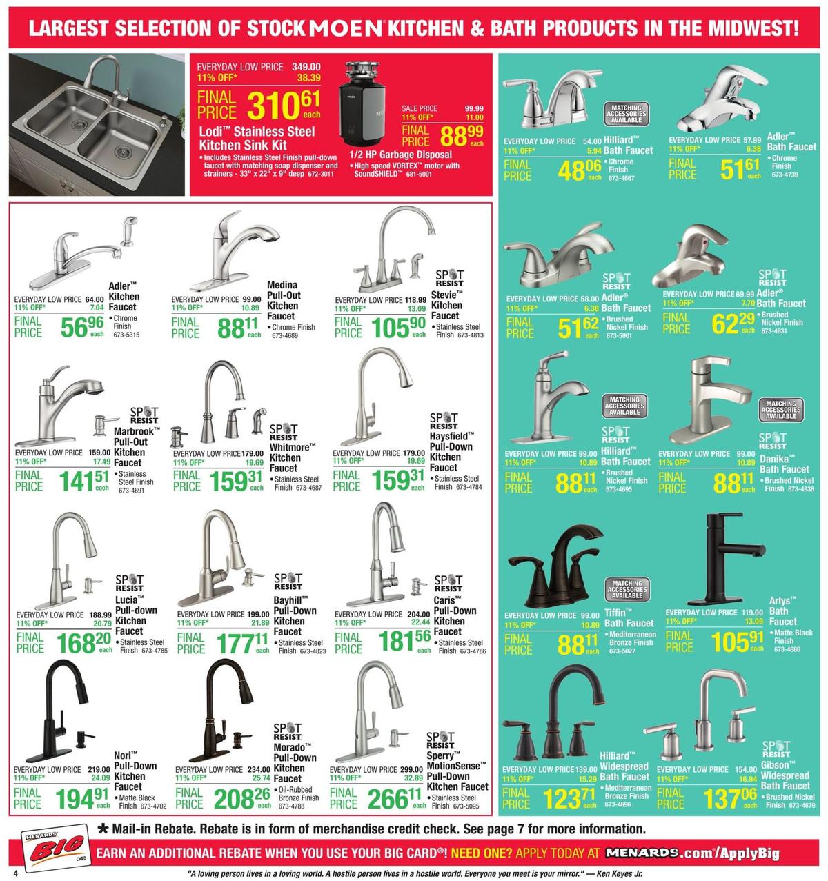 Menards Weekly Ad from November 10