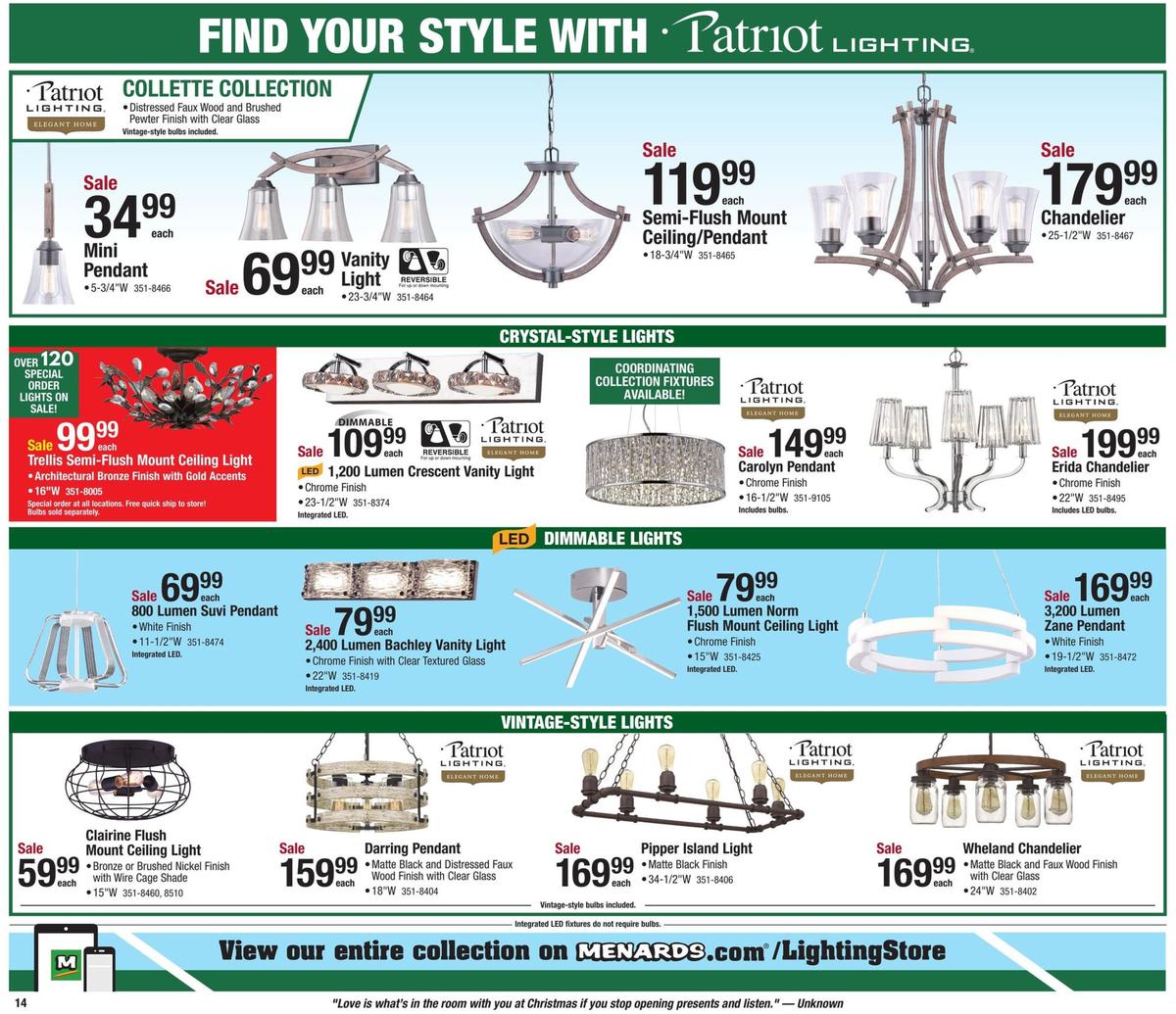 Menards Home For Christmas Sale Weekly Ad from December 15