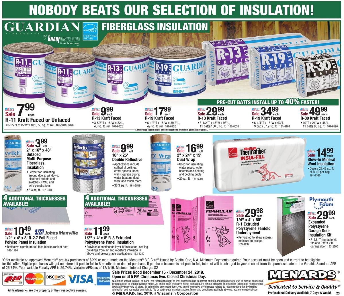 Menards Home For Christmas Sale Weekly Ad from December 15