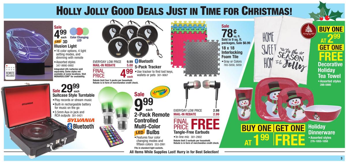 Menards Home For Christmas Sale Weekly Ad from December 15