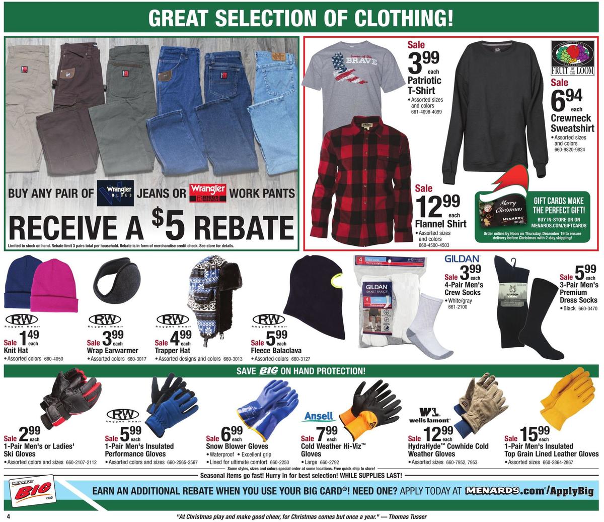 Menards Home For Christmas Sale Weekly Ad from December 15