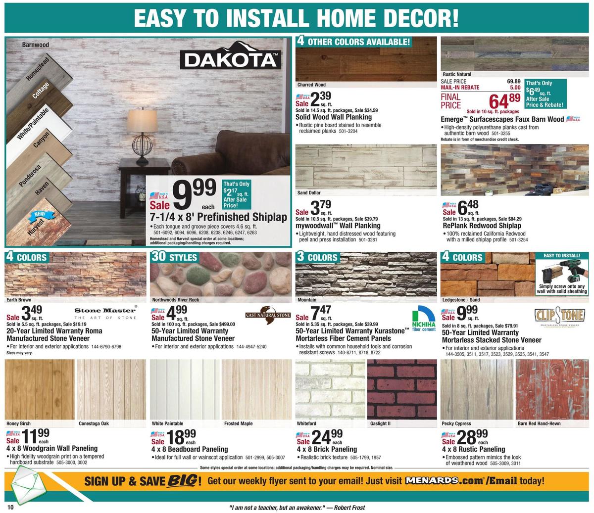 Menards Weekly Ad from January 12