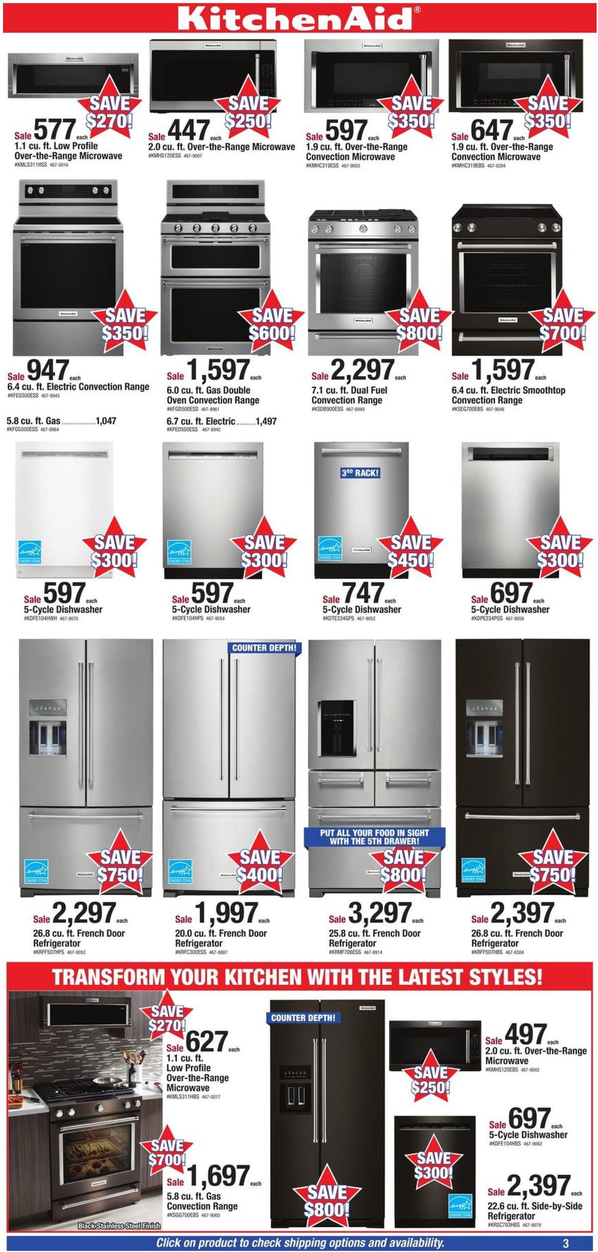 Menards Appliance Flyer Weekly Ad from February 9