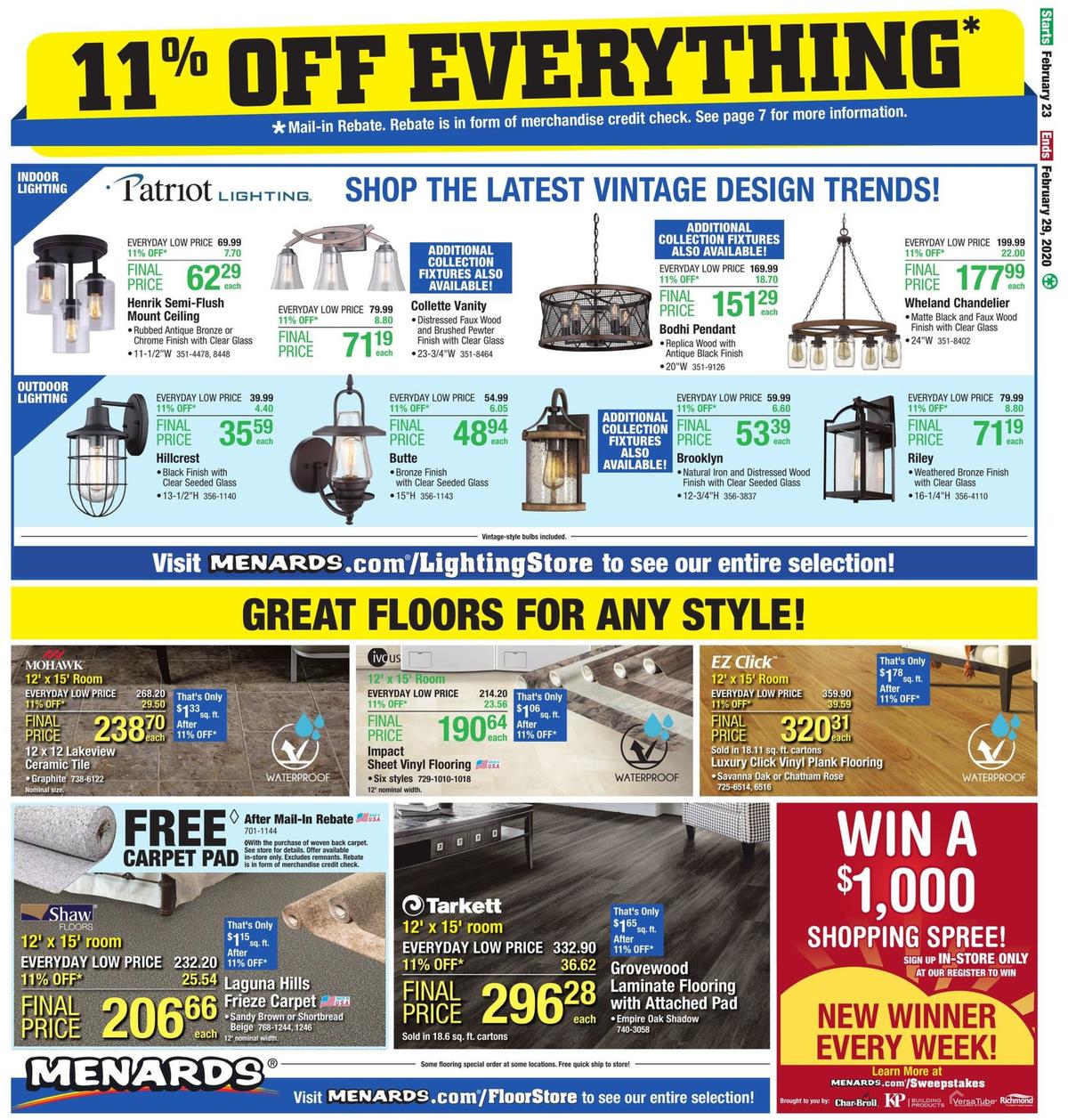 Menards Weekly Ad from February 23