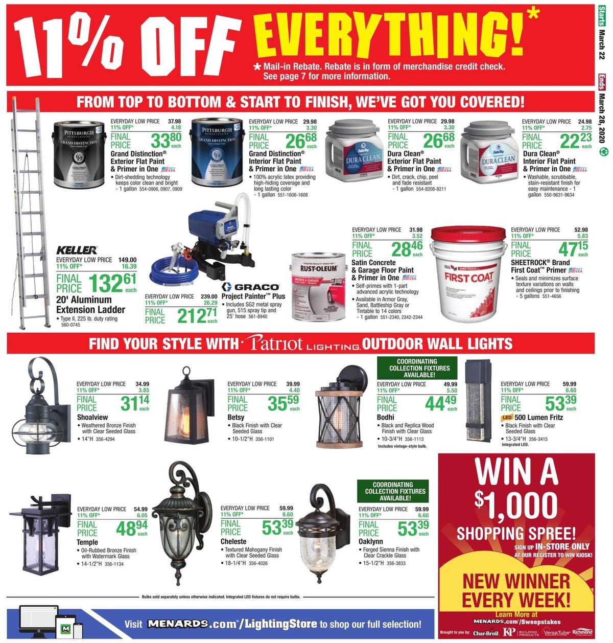 Menards Weekly Ad from March 22