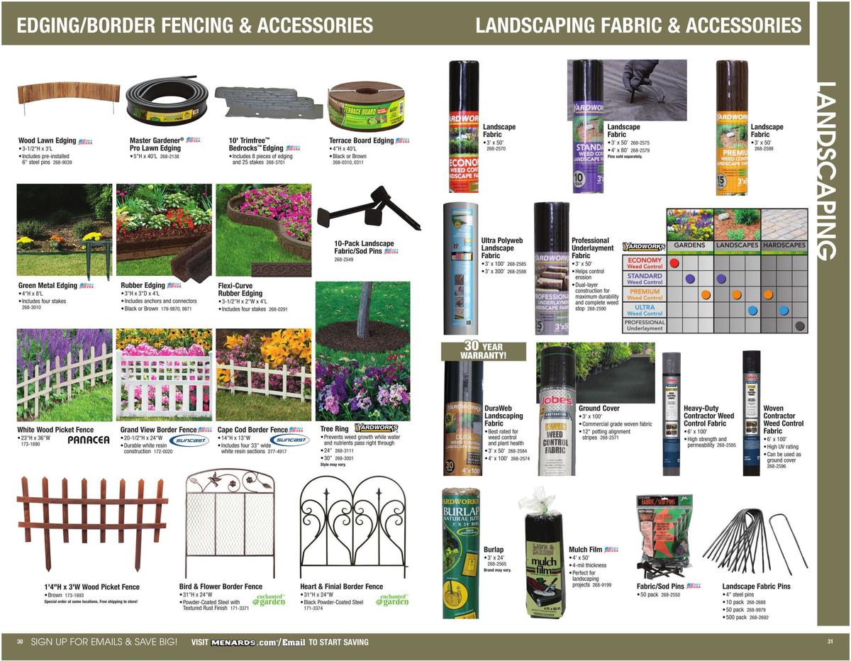 Menards Garden Center Catalog Weekly Ad from March 22