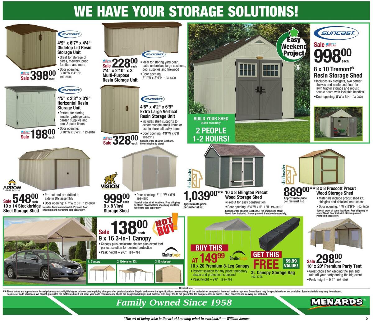 Menards Weekly Ad from March 29