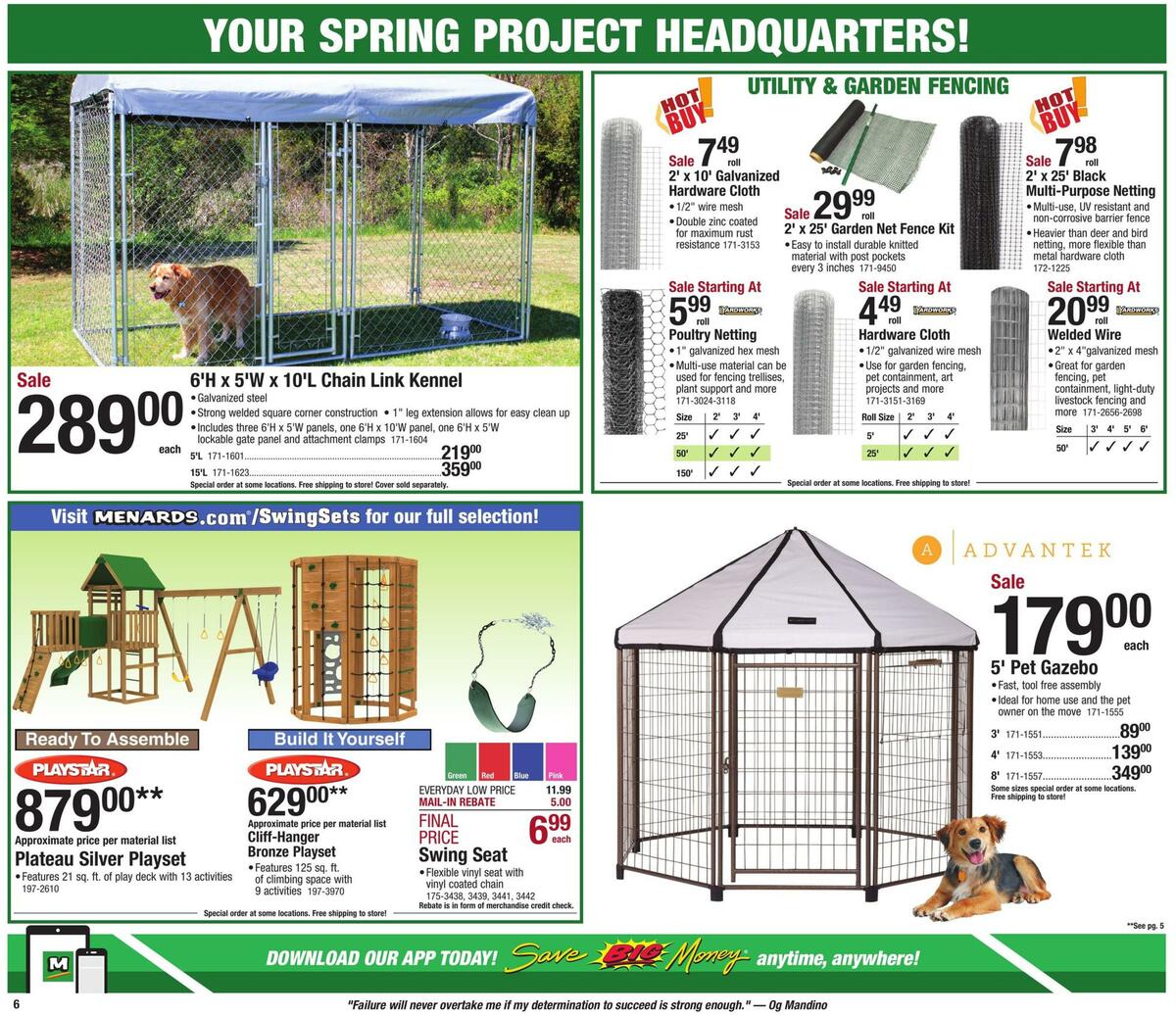 Menards Weekly Ad from March 29