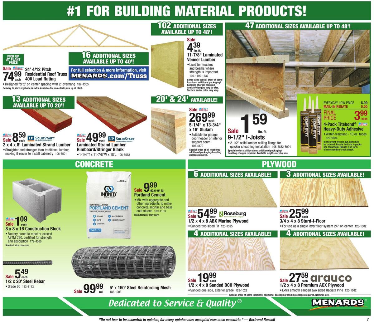 Menards Weekly Ad from March 29