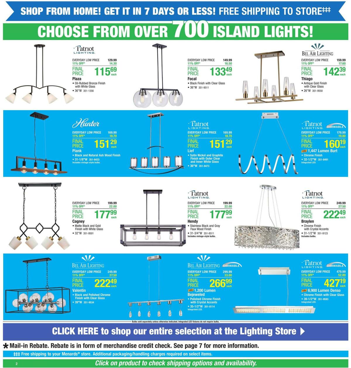 Menards Lighting and Fans Sale Weekly Ad from May 17