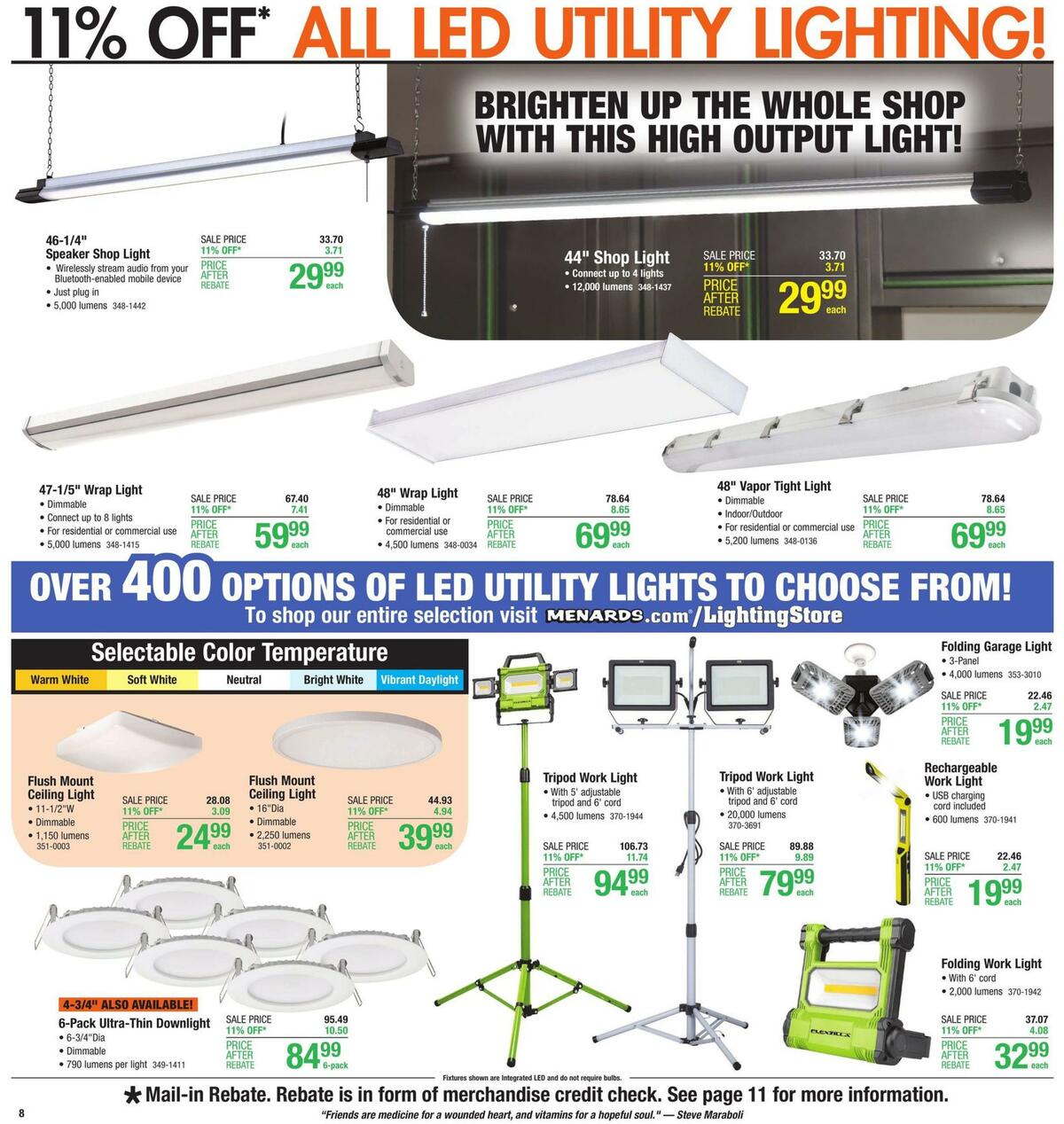 Menards Weekly Ad from October 25