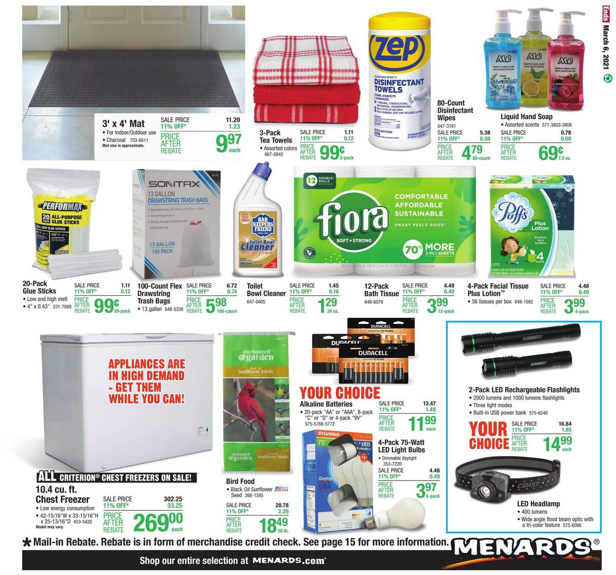 Menards Weekly Ad from February 28