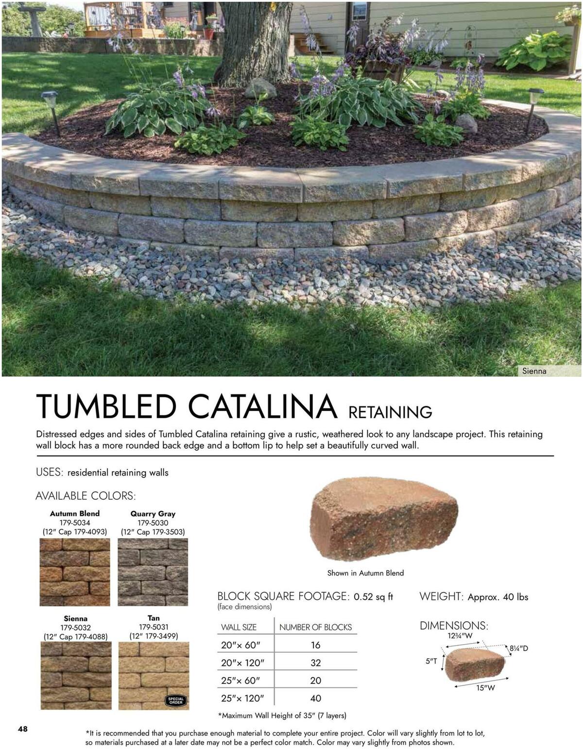 Menards Landscape Concrete Block Catalog Weekly Ad from March 15