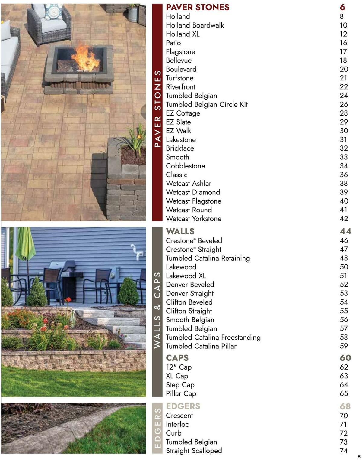 Menards Landscape Concrete Block Catalog Weekly Ad from March 15