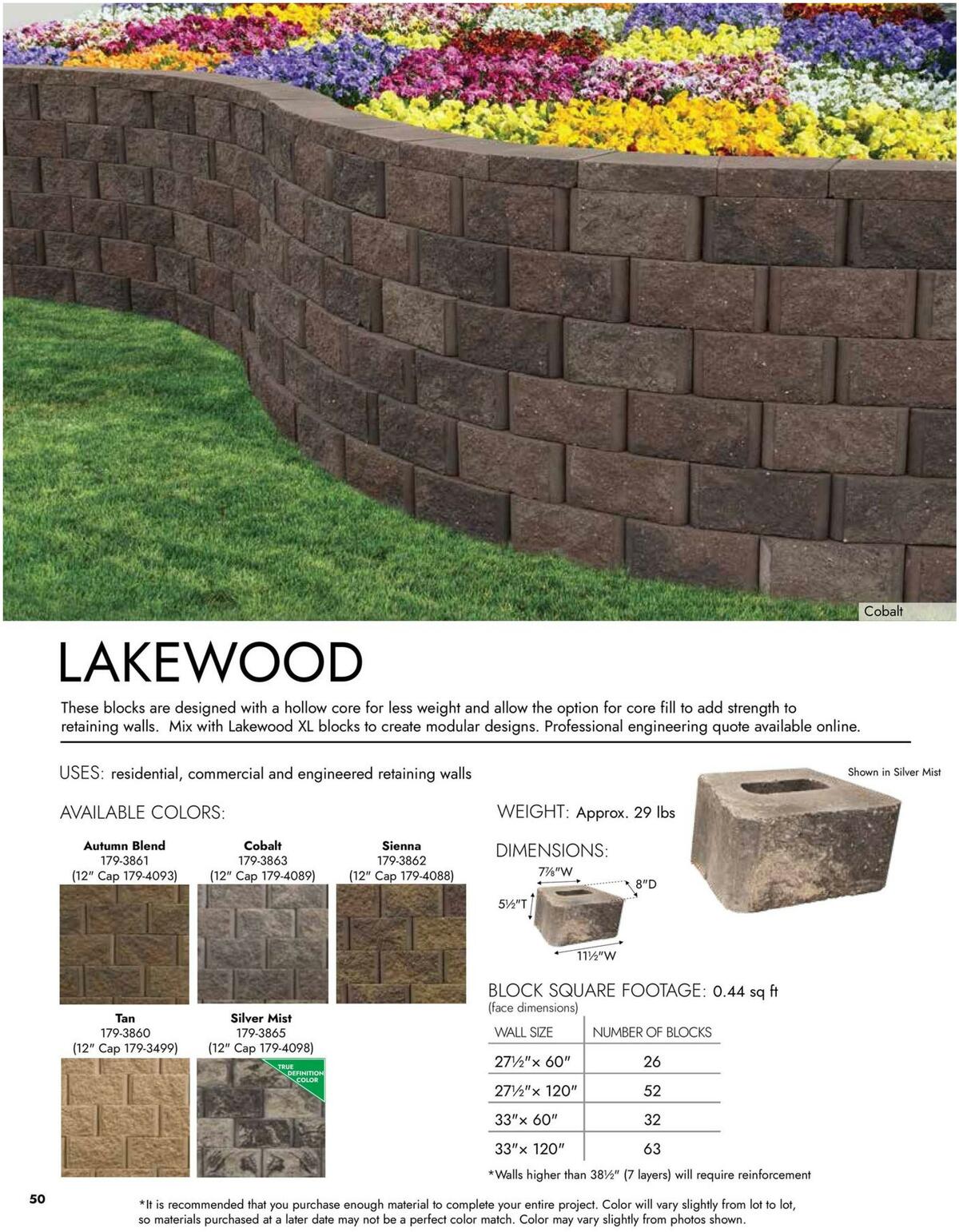 Menards Landscape Concrete Block Catalog Weekly Ad from March 15