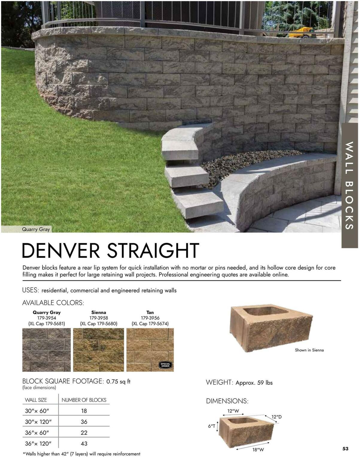 Menards Landscape Concrete Block Catalog Weekly Ad from March 15