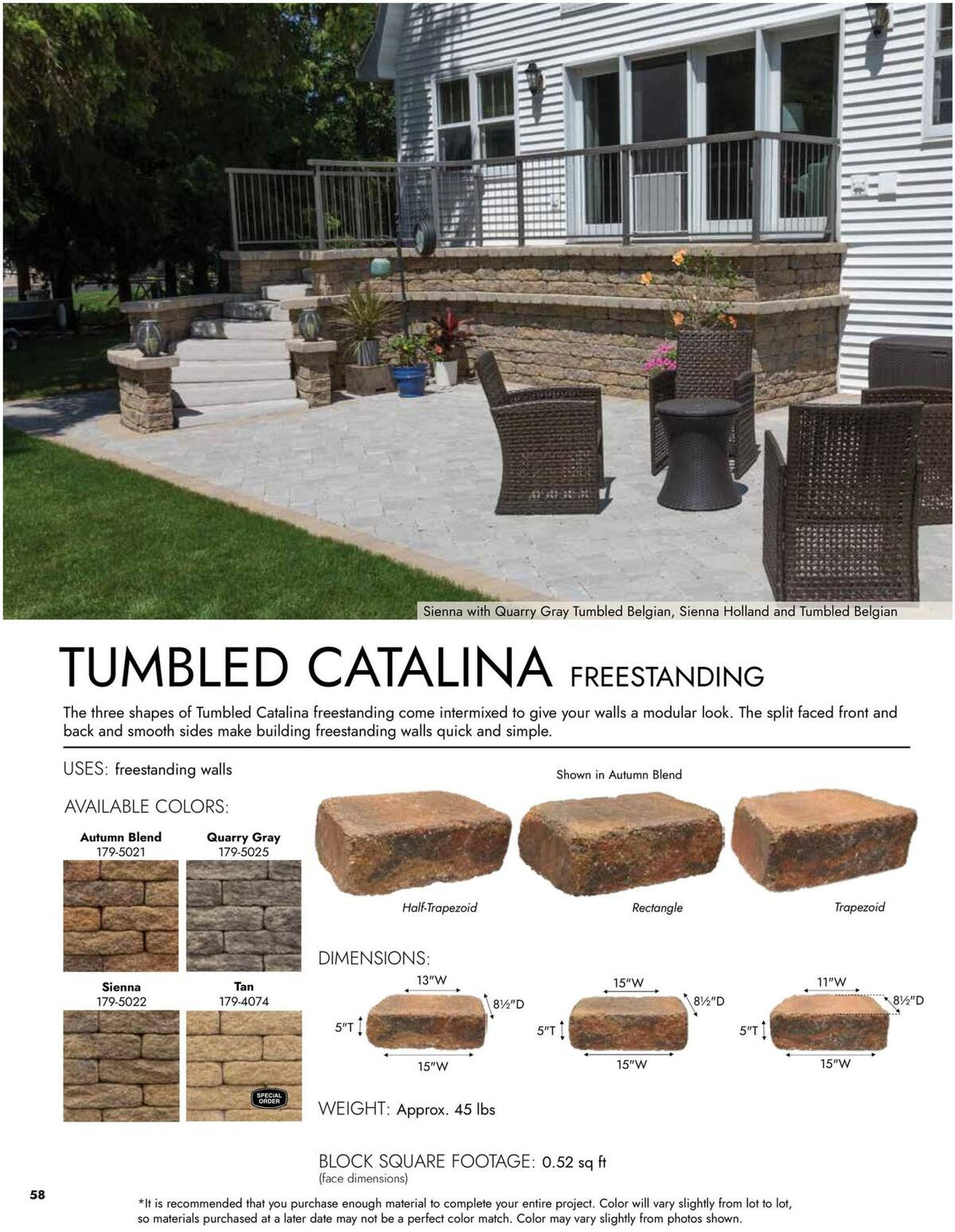 Menards Landscape Concrete Block Catalog Weekly Ad from March 15