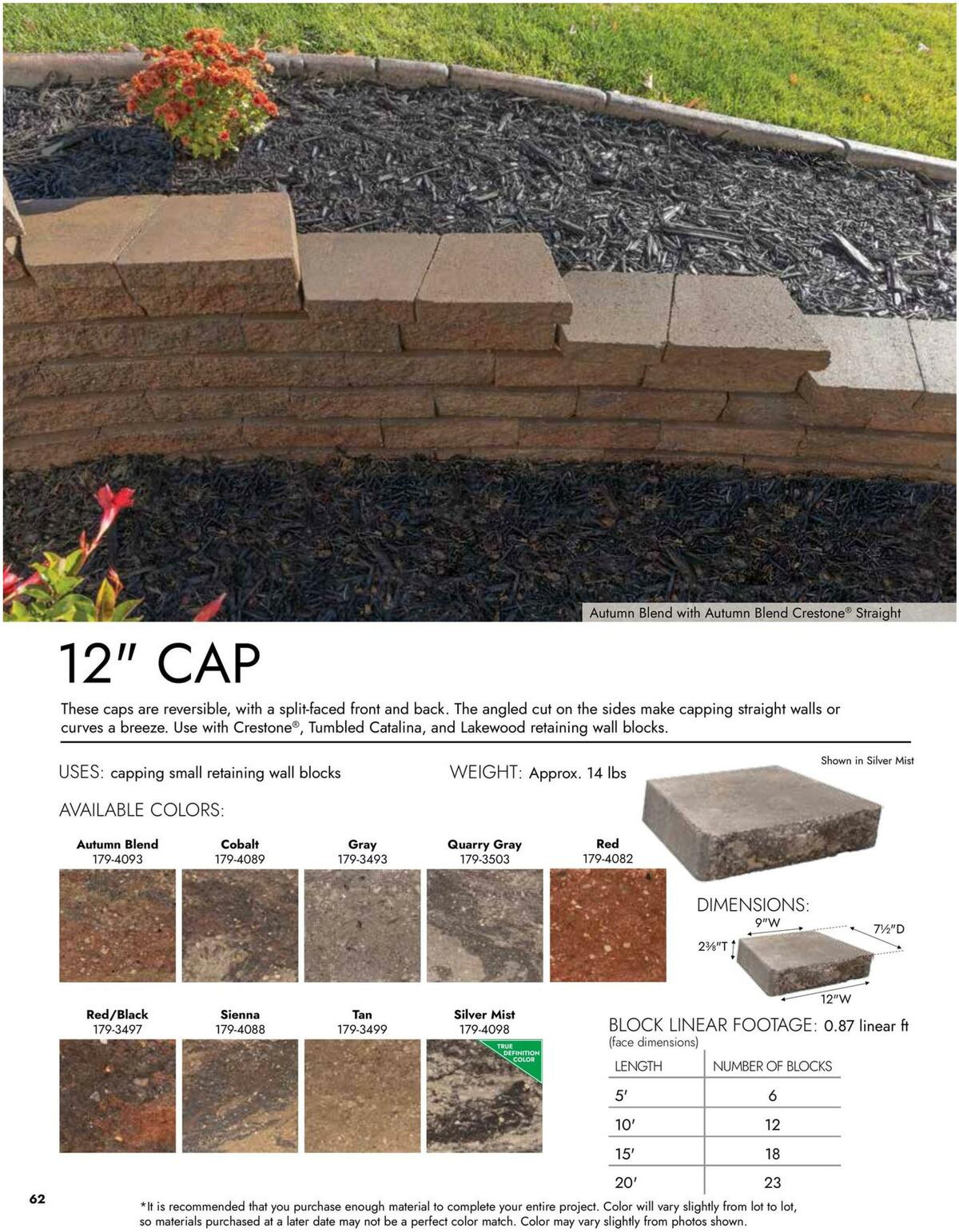 Menards Landscape Concrete Block Catalog Weekly Ad from March 15