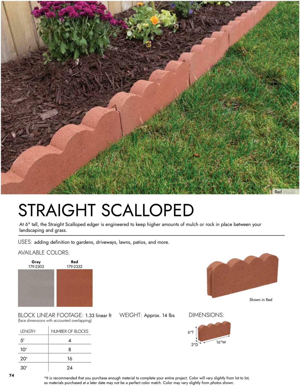 Menards Landscape Concrete Block Catalog Weekly Ad from March 15