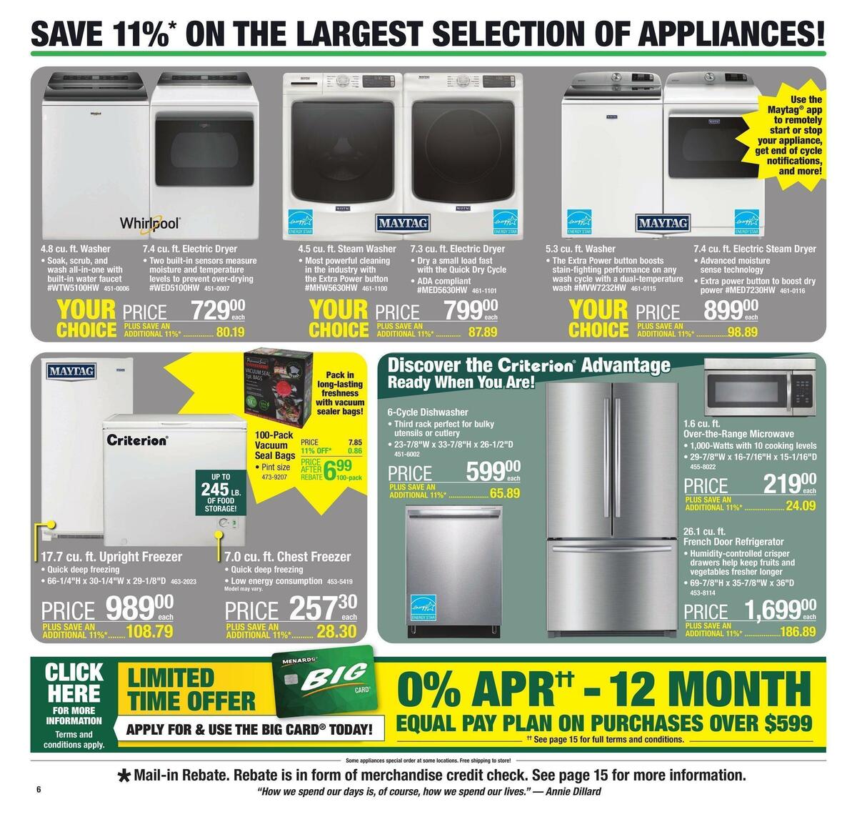 Menards Weekly Ad from September 14