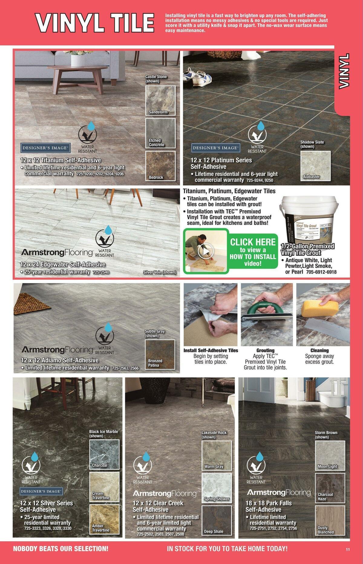 Menards Flooring Catalog Weekly Ad from November 1