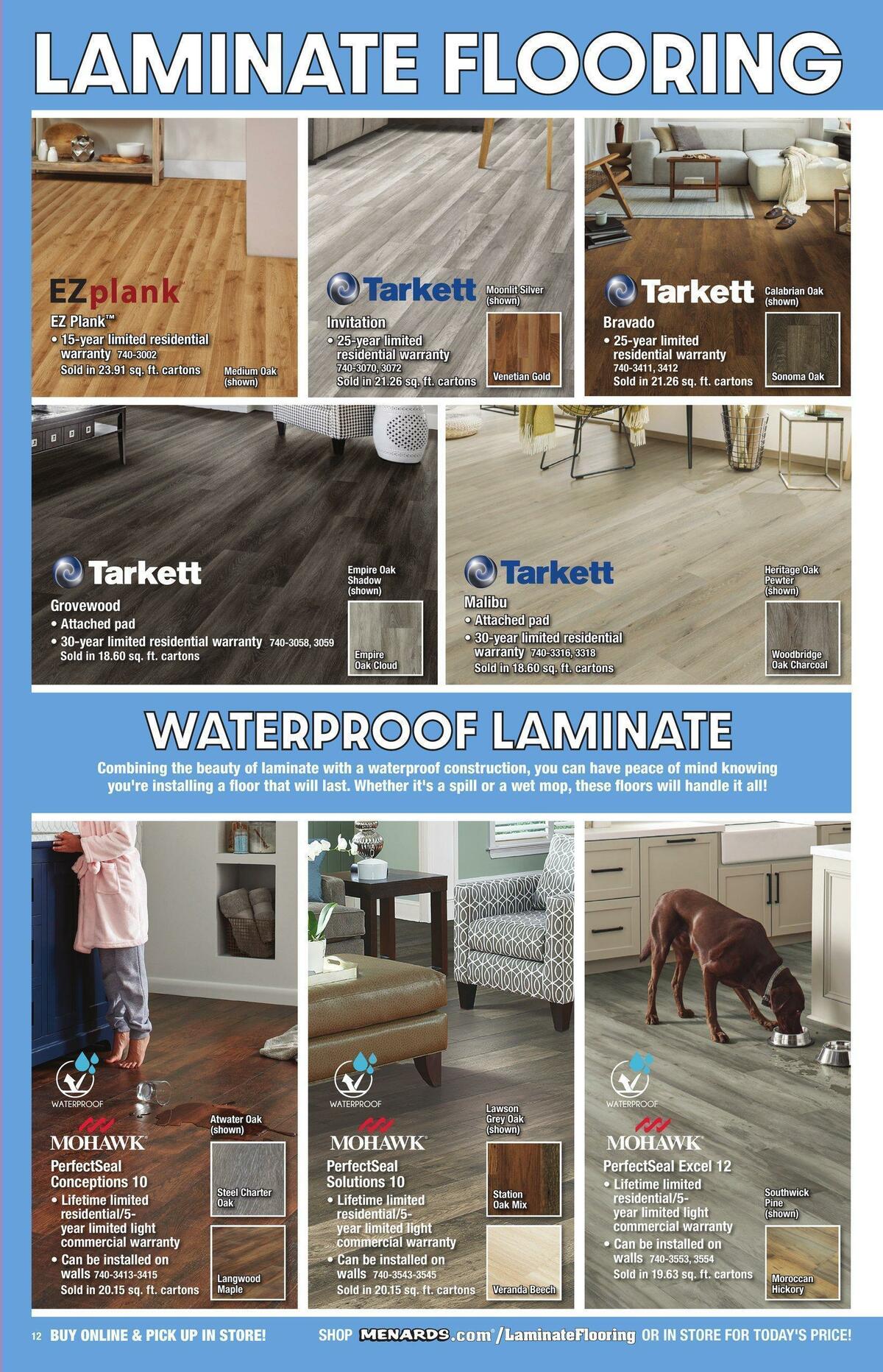 Menards Flooring Catalog Weekly Ad from November 1