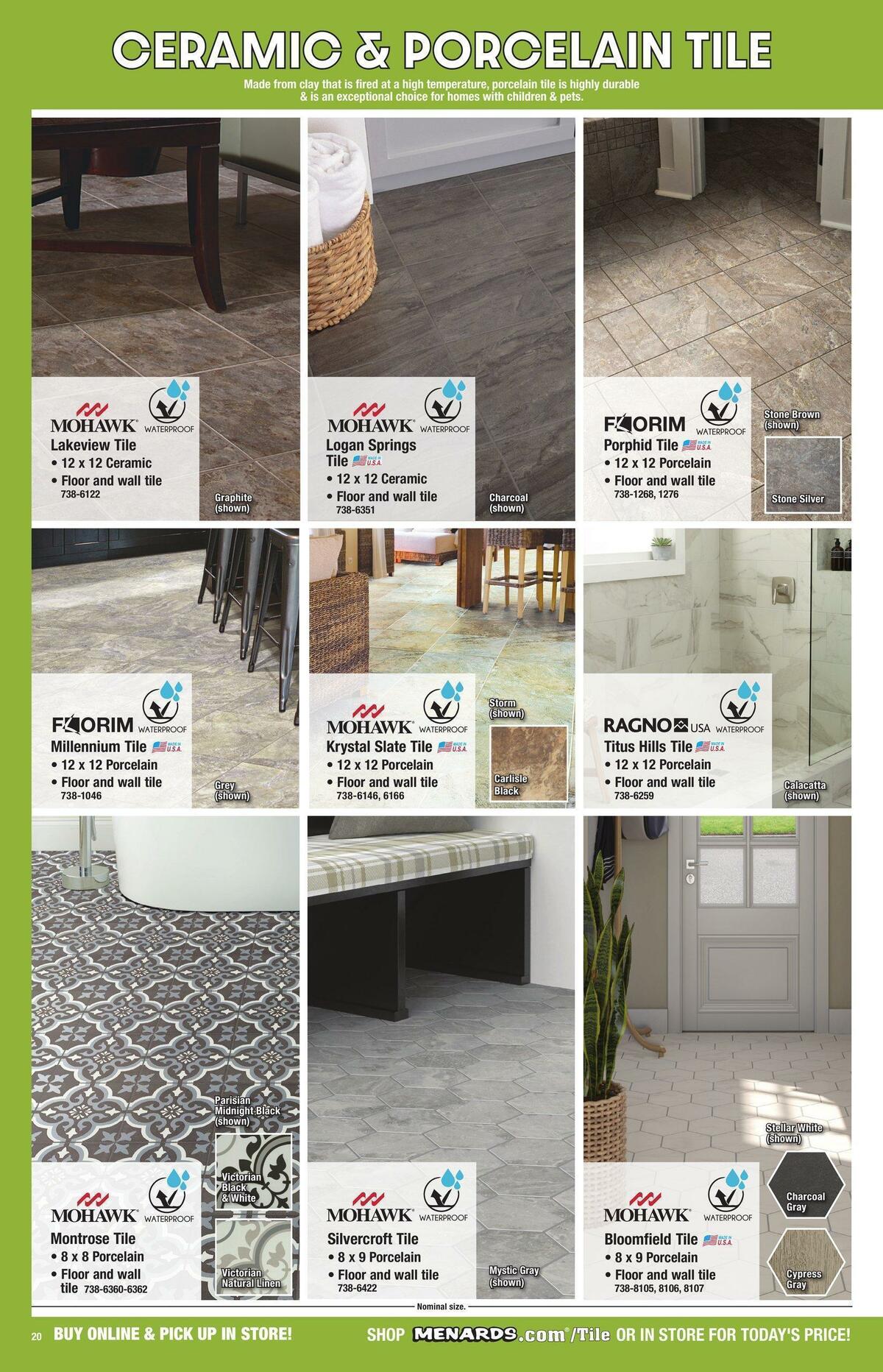 Menards Flooring Catalog Weekly Ad from November 1