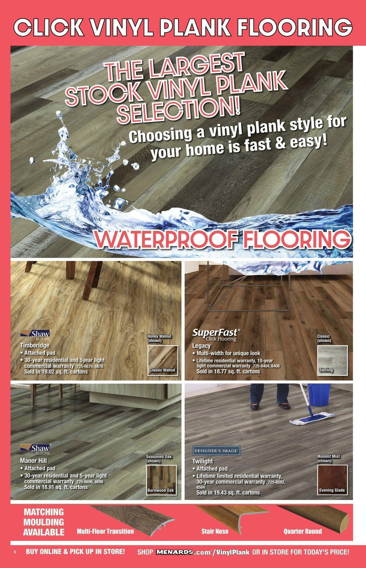 Menards Flooring Catalog Weekly Ad from November 1