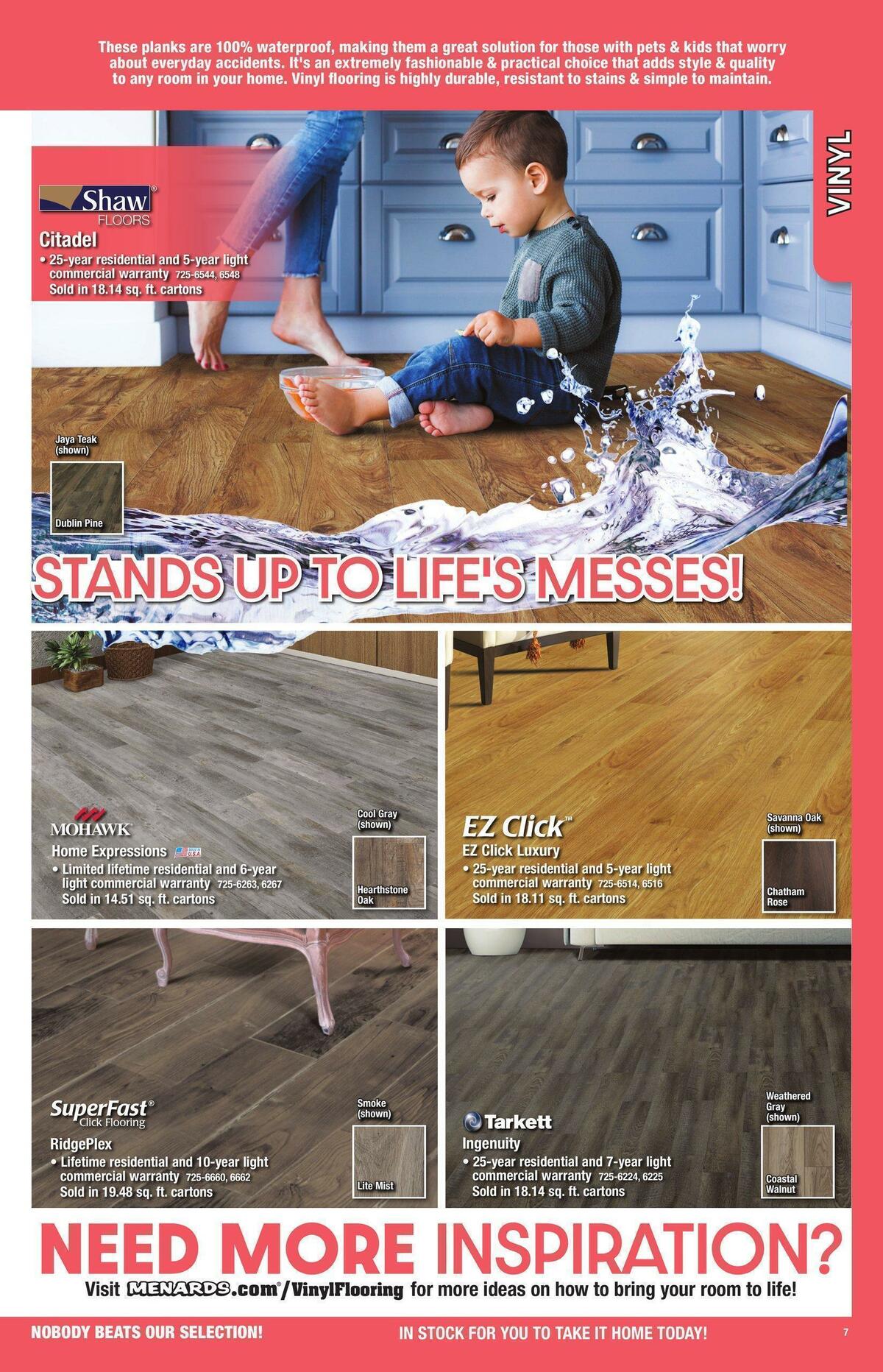 Menards Flooring Catalog Weekly Ad from November 1