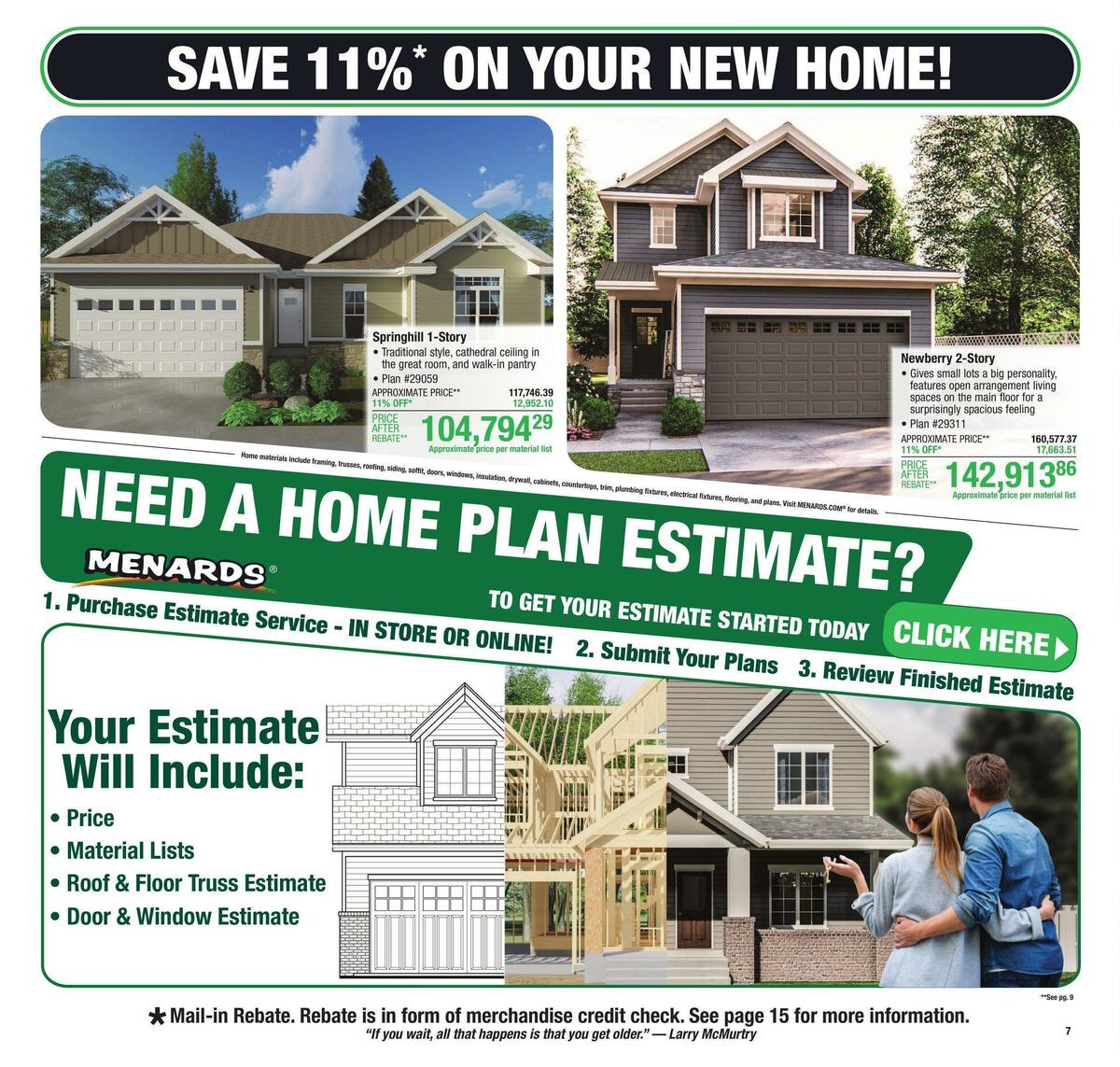 Menards Weekly Ad from February 19