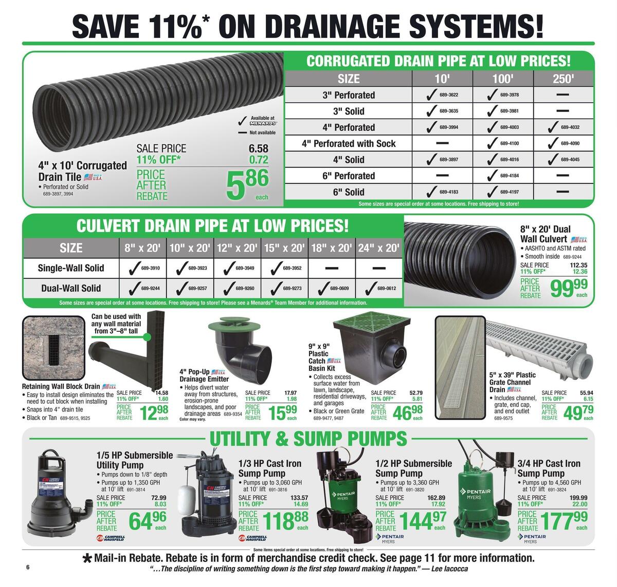 Menards Weekly Ad from March 9