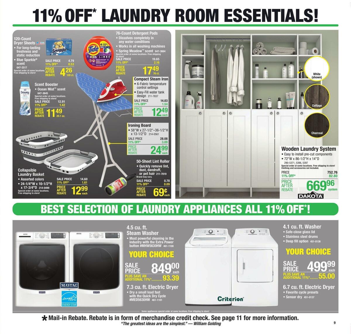 Menards Weekly Ad from March 9