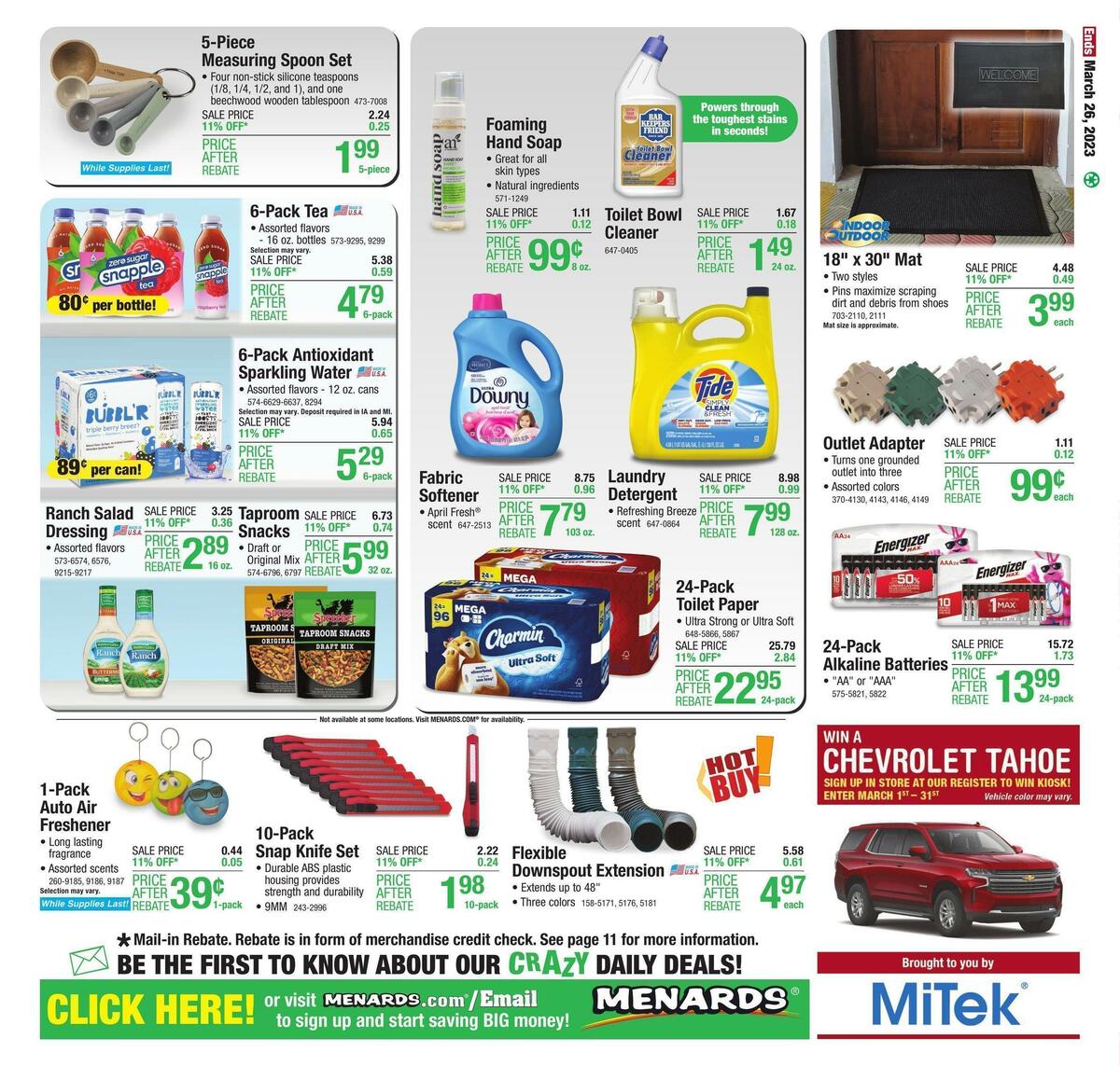 Menards Weekly Ad from March 16