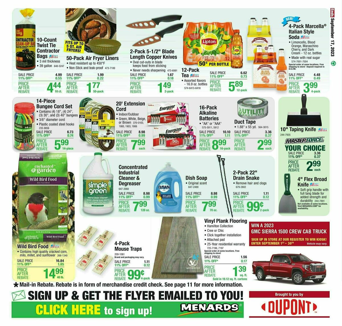 Menards Weekly Ad from September 6