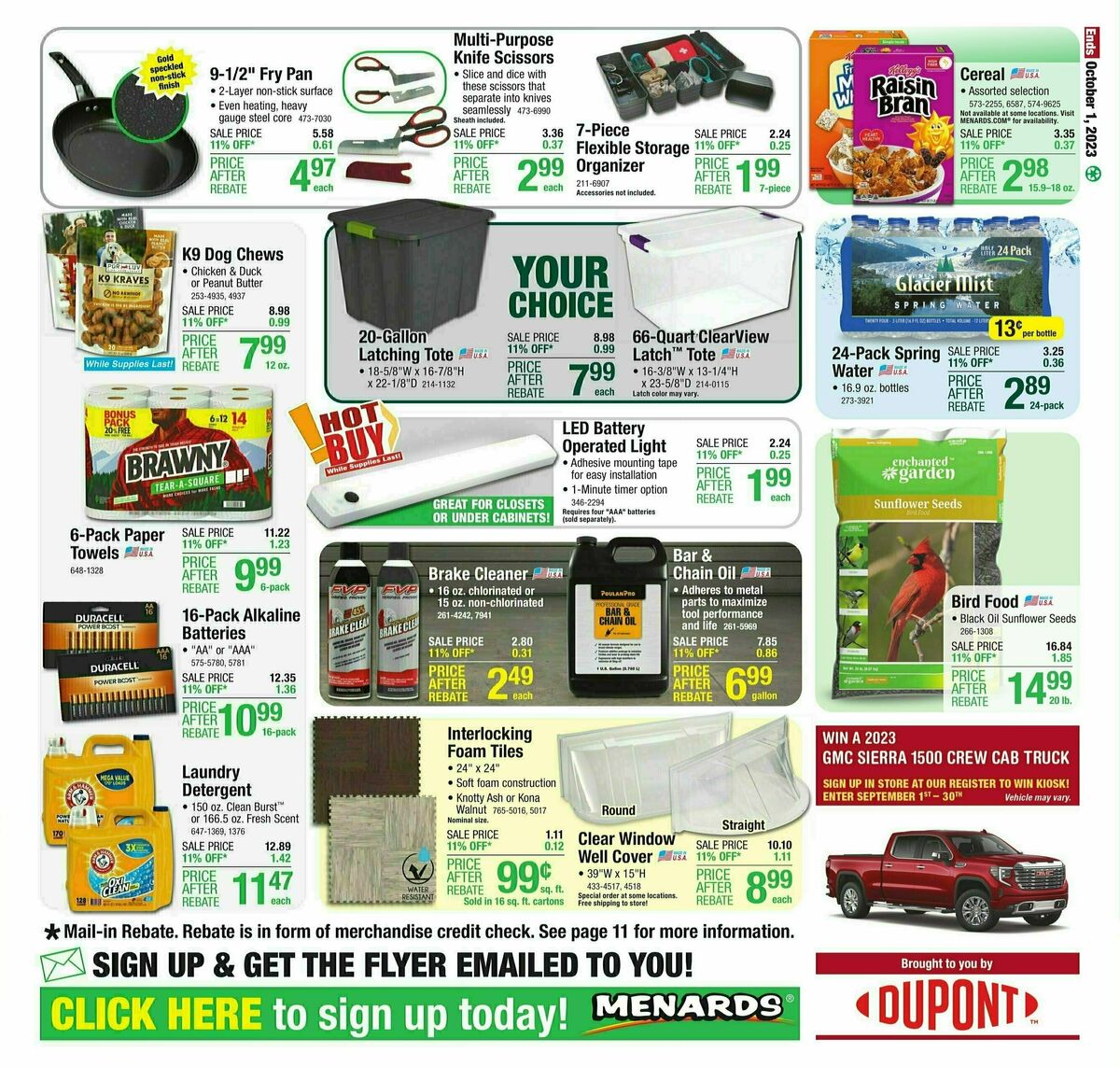 Menards Weekly Ad from September 20