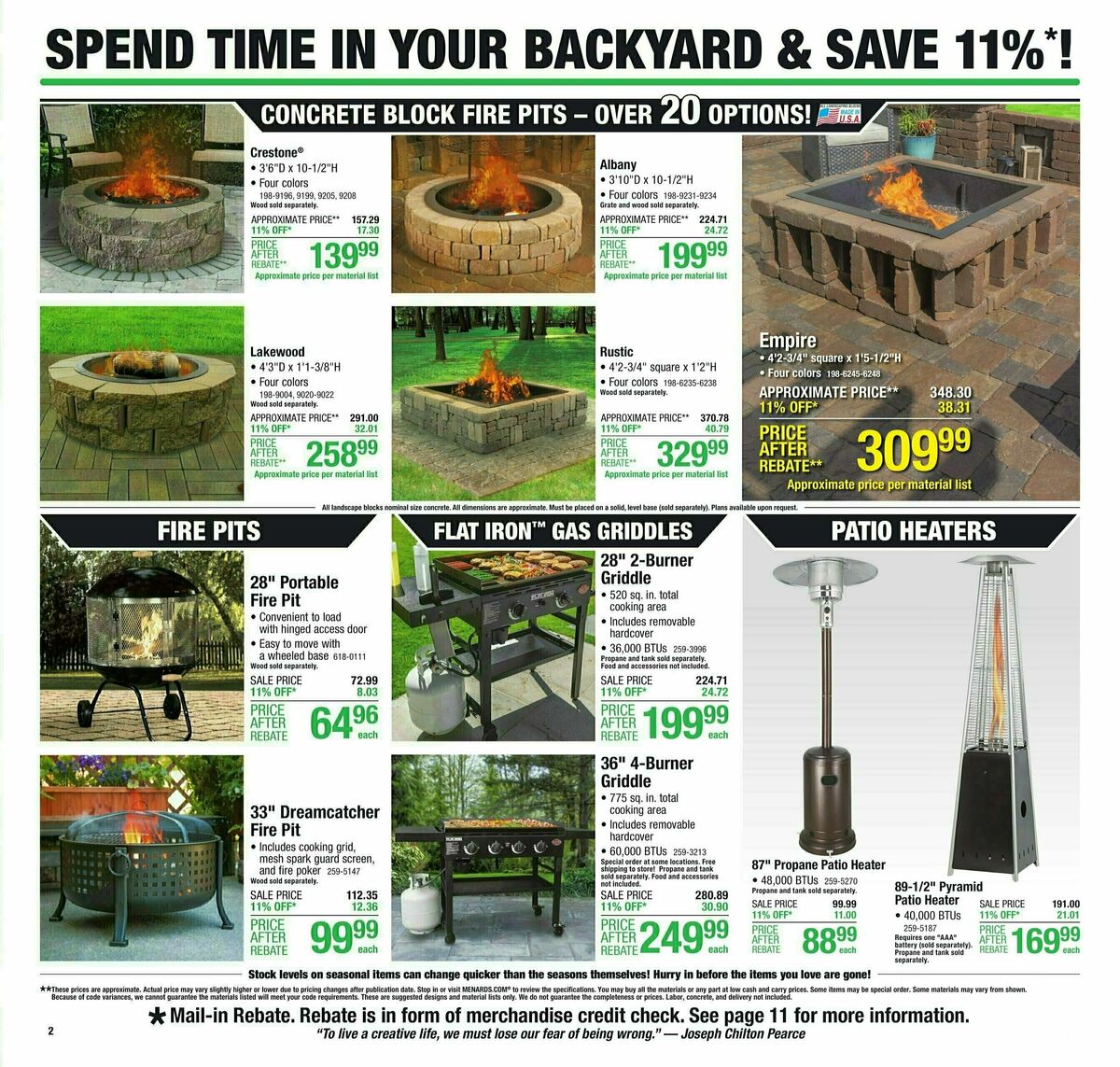 Menards Weekly Ad from September 20