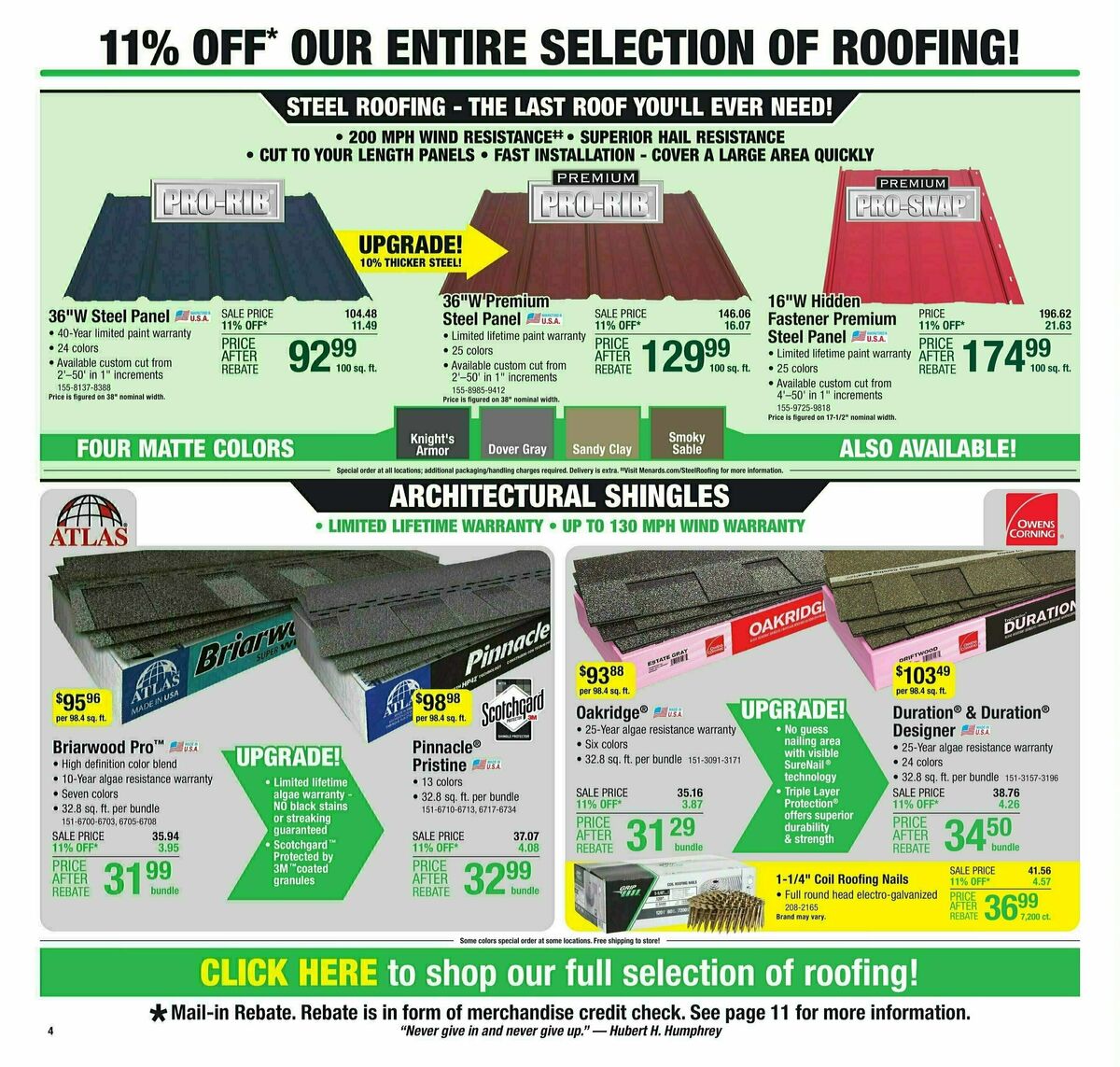 Menards Weekly Ad from September 20