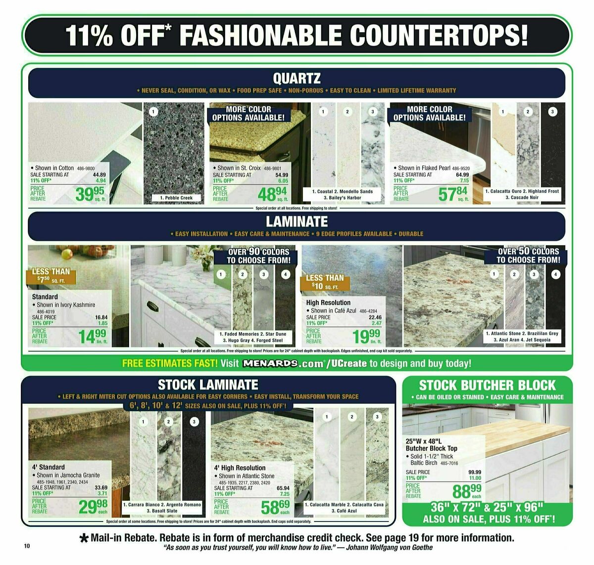 Menards Weekly Ad from November 8